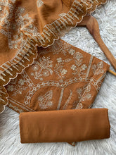 NU13 - Nureh Unstitched Embroidered Doriya 3P